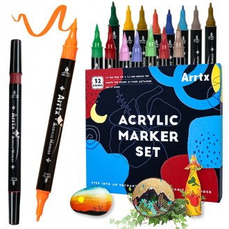 Акрилові маркери Arrtx AACM-03-32 32 кольора. Бородянка. фото 1 Акрилові маркери Arrtx AACM-03-32 32 кольора. Бородянка. фото 1