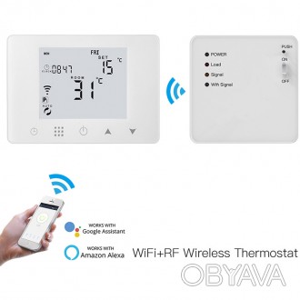 
Бездротовий термостат для котла, програмований. Різні режими керування дають зм. . фото 1
