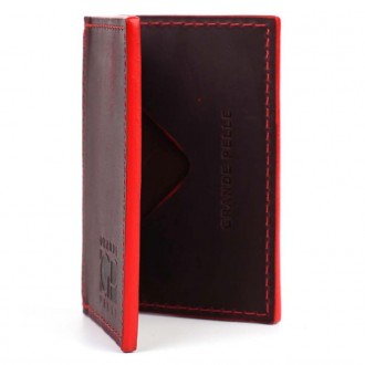 Кард-кейс Grande Pelle CardCase Cartolina 303161 бордо. . фото 7