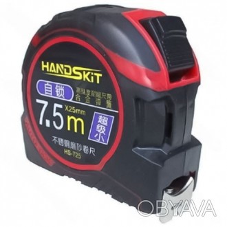 Рулетка HandsKit HS-725, длина -7,5м, ширина -25мм
Рулетка HandsKit HS-725 служи. . фото 1