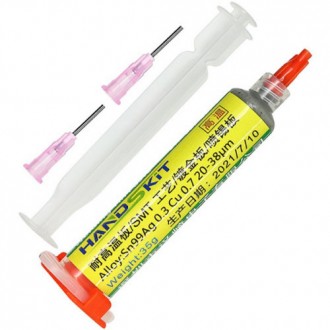 Паяльная паста свинцовая HandsKit STP-307 (Sn99 Ag0.3 Cu0.7), 227°C, 35 грамм. Киев. фото 1 Паяльная паста свинцовая HandsKit STP-307 (Sn99 Ag0.3 Cu0.7), 227°C, 35 грамм. Киев. фото 1