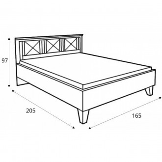 Кровать двуспальная (с основанием под матрас) Гербор Тина LOZ180 180x200 см Сосн. . фото 4