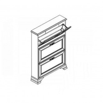 Тумба для обуви ВМК (БРВ) Кентукки SFB3B Белый альпийский Стильная и функциональ. . фото 3
