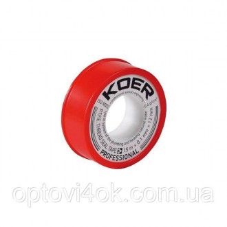 ФУМ лента для воды KOER ST-01 15M*0.1mm*12mm (KR0119). Харьков. фото 1 ФУМ лента для воды KOER ST-01 15M*0.1mm*12mm (KR0119). Харьков. фото 1