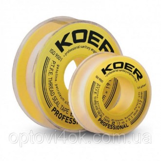 ФУМ лента для газа KOER STP-12 PRO 15M*0.2mm*19mm (KR2811). Харьков. фото 1 ФУМ лента для газа KOER STP-12 PRO 15M*0.2mm*19mm (KR2811). Харьков. фото 1