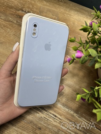 Чехол силиконовый для iPhone (Айфон)XS MAX с Квадратными Бортами и закрытой каме