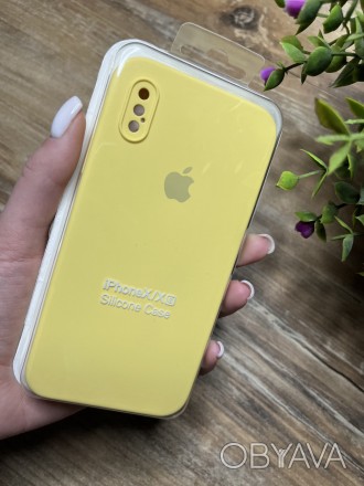 Чехол для iPhone XS с квадратными бортами и полной защитой камеры и низа, Silico. . фото 1