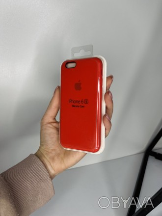 Чехол Silicone Case для Apple iPhone 6/6s силиконовый кейс с микрофиброй Красный