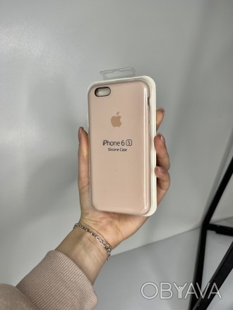 Чехол Silicone Case для Apple iPhone 6/6s силиконовый кейс с микрофиброй Пудра