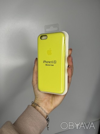 Чехол Silicone Case для Apple iPhone 6/6s силиконовый кейс с микрофиброй Лимонны