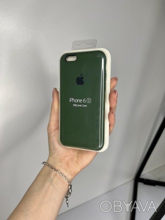 Чехол Silicone Case для Apple iPhone 6/6s силиконовый кейс с микрофиброй Зеленый
