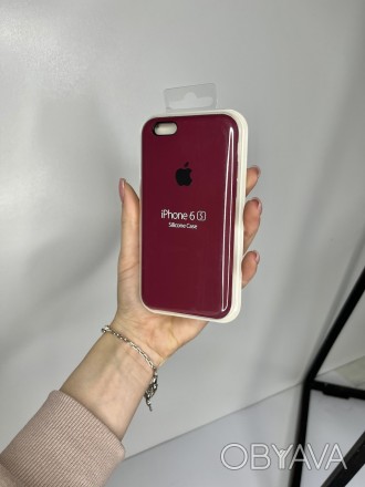Чехол Silicone Case для Apple iPhone 6/6s силиконовый кейс с микрофиброй Винный