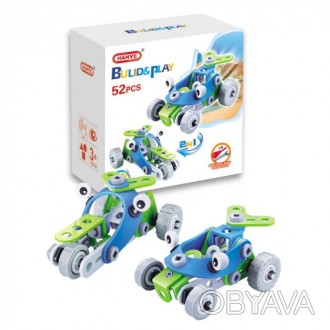 Детский конструктор для мальчика Build&Play 2 в 1 "Гоночные машины" HANYE 
