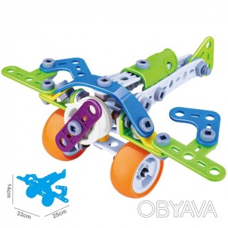Детский конструктор для мальчика Build&Play "Самолет" HANYE J-7706, 73 эле
