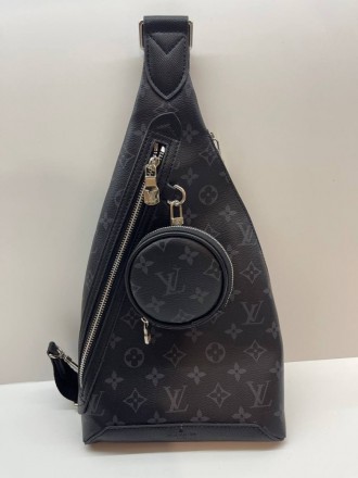 
 
 Мужская сумка-слинг Louis Vuitton Duo Monogram Eclipse , выполнена из натура. . фото 2