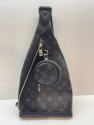 
 
 Мужская сумка-слинг Louis Vuitton Duo Monogram Eclipse , выполнена из натура. . фото 6