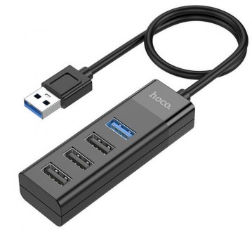 Описание HUB адаптера HOCO USB Easy mix HB25 USB3.0; 3USB2.0; черногоС помощью H. . фото 2