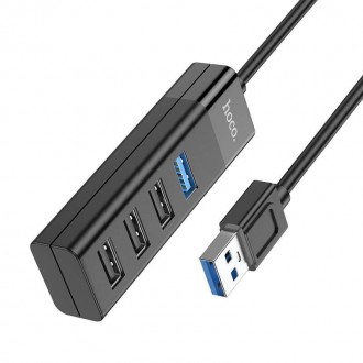 Описание HUB адаптера HOCO USB Easy mix HB25 USB3.0; 3USB2.0; черногоС помощью H. . фото 6