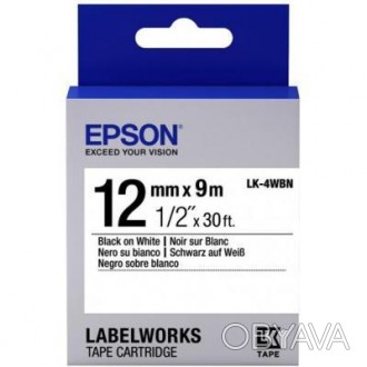 Лента для принтера этикеток EPSON LK4WBN (C53S654021)