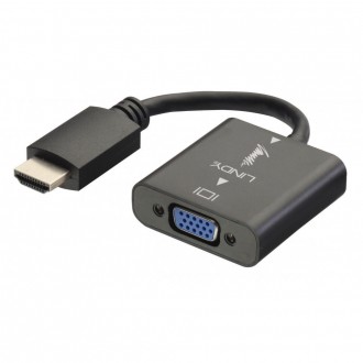 HDMI to VGA адаптер-переходник с аудио (шнур 24.5 см). Бровары. фото 1 HDMI to VGA адаптер-переходник с аудио (шнур 24.5 см). Бровары. фото 1