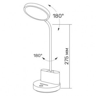 Светодиодная настольная лампа с аккумулятором TITANUM TLTF-011W – стильная и эко. . фото 5