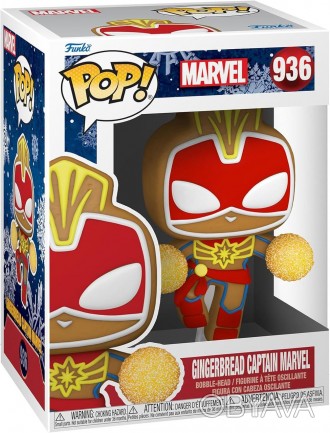 
	Фігурка Фанко Поп Funko Pop! Marvel: Gingerbread Captain Marvel 936 50661. . фото 1