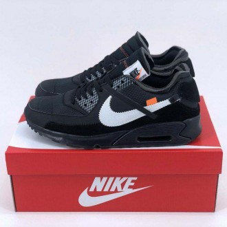 Кроссовки мужские черные Nike Air MAx 90 Off White
Черные мужские кроссовки Найк. . фото 3