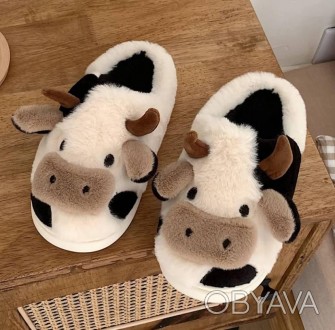 Домашние Плюшевые тапочки Коровы, тапочки Коровы (38-39)