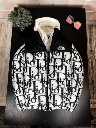 Куртка TNF белого цвета с надписью DIOR 7-413. Львов. фото 1 Куртка TNF белого цвета с надписью DIOR 7-413. Львов. фото 1
