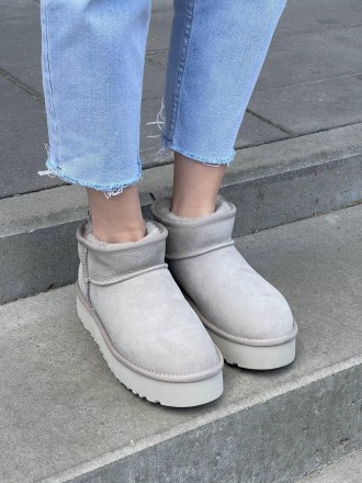 Угги женские зимние серые UGG Ultra Mini Platform Light Grey
Женские сапоги UGG . . фото 8