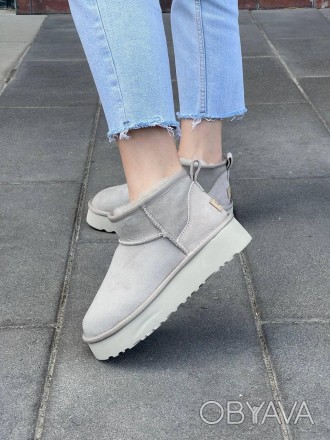 Угги женские зимние серые UGG Ultra Mini Platform Light Grey
Женские сапоги UGG . . фото 1