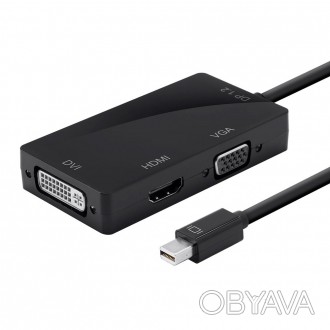 Конвертер mini Display Port (тато) на HDMI/VGA/DVI (мама) надає можливість підкл. . фото 1