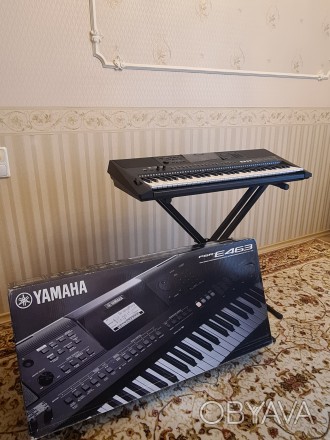 Продам бу в iдеальному станi Синтезатор Yamaha PSR-E463 (стійка, пюпітр, блок жи. . фото 1