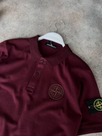 
Футболка Поло мужская бордовая повседневная лето брендовая Stone Island Polo (С. . фото 3