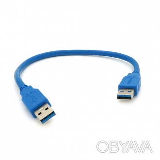 Опис:Кабель USB 3.0 AM+AM 0.3м призначений для підключення пристроїв до комп'юте. . фото 1