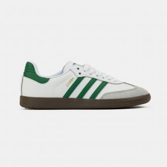 Кроссовки женские белые Adidas Samba White Green
Легендарная классическая модель. . фото 9