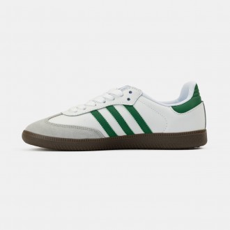 Кроссовки женские белые Adidas Samba White Green
Легендарная классическая модель. . фото 7