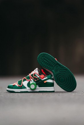 Кроссовки мужские зелёные Nike SB Dunk x Off White 
Мужские кроссовки Найк СБ Да. . фото 5