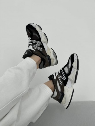 Кроссовки женские черные NB New Balance 9060 Black White Brown
Женские кроссовки. . фото 4