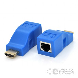 Одноканальний пасивний подовжувач HDMI сигналу по UTP кабелю по одній парі - ком. . фото 1