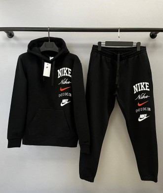 
Костюм спортивный мужской черный с капюшоном Nike Club black
Спортивный костюм . . фото 2