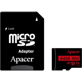 Карта пам'яті Apacer microSDHC 64GB UHS-I Class 10 + SD-adapter (AP64GMCSX10UB-R. Харків. фото 1 Карта пам'яті Apacer microSDHC 64GB UHS-I Class 10 + SD-adapter (AP64GMCSX10UB-R. Харків. фото 1