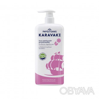 Гель-піна для душу та ванни з дозатором Papoutsanis Karavaki Moisturizing Shower. . фото 1