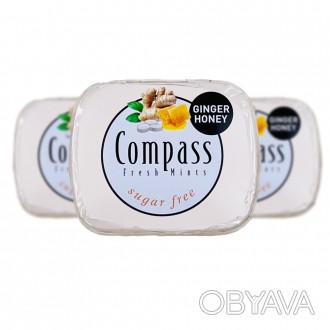 Льодяники без цукру Powermints Compass Fresh mints Ginger Honey цукерки Імбир Ме. . фото 1