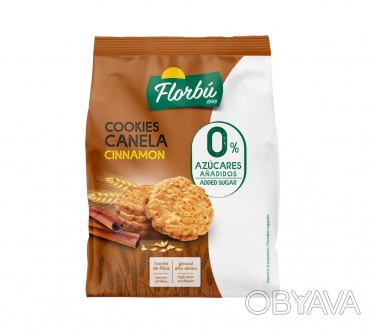 Печиво без цукру Florbu Cookies Canela Cinnamon кориця 130г Печиво-галети з Кори. . фото 1