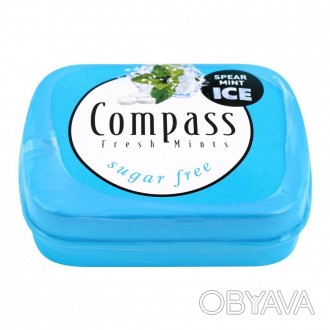 Льодяники без цукру Powermints Compass Fresh mints Spear Mint мятні 14г Освіжаюч. . фото 1