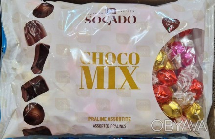 Шоколадні цукерки Socado Praline Assortite Choco Mix мікс праліне асорті 1кг Soc. . фото 1