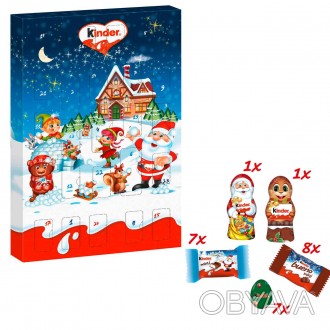 Набір Подарунок Новорічний Адвент календар Kinder Advent Calendar ChocoMix Шокол. . фото 1