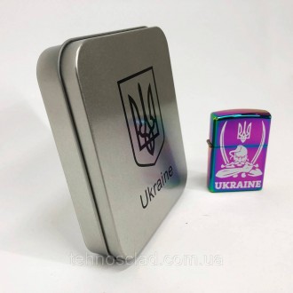 Дугова електроімпульсна запальничка USB Україна (металева коробка) HL-449. YQ-31. . фото 3