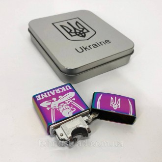 Дугова електроімпульсна запальничка USB Україна (металева коробка) HL-449. YQ-31. . фото 7